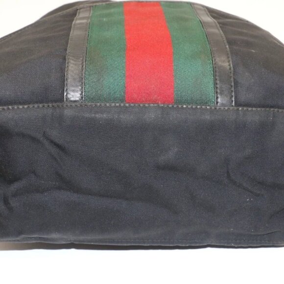Gucci GG Unisex Black Parana Web Techno Nylon Canvas Backpack - Picture 6 of 13